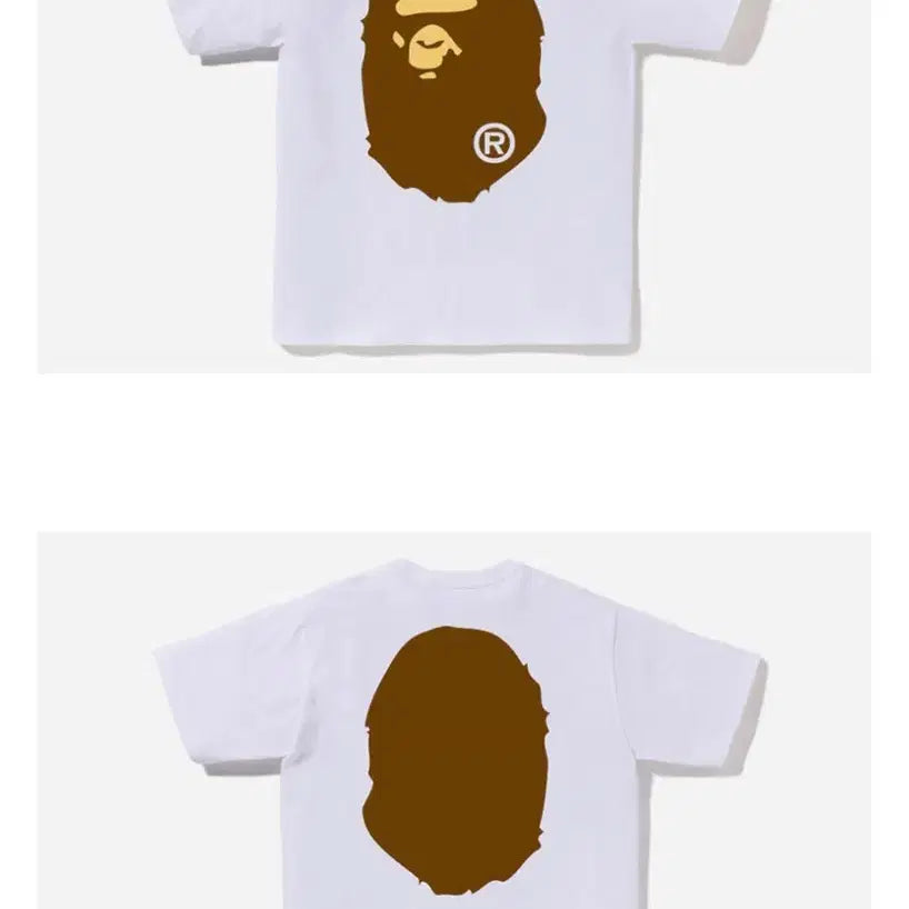 [SOLD OUT] 베이프 빅 에이프 헤드 티셔츠 빅사루 반팔티 화이트