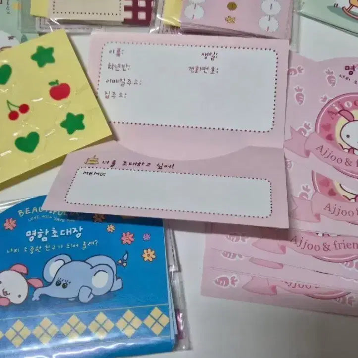 [BUNJANG] Classic Business Card Style Stickers/Invitations / 고전 명함 스티커 초대장