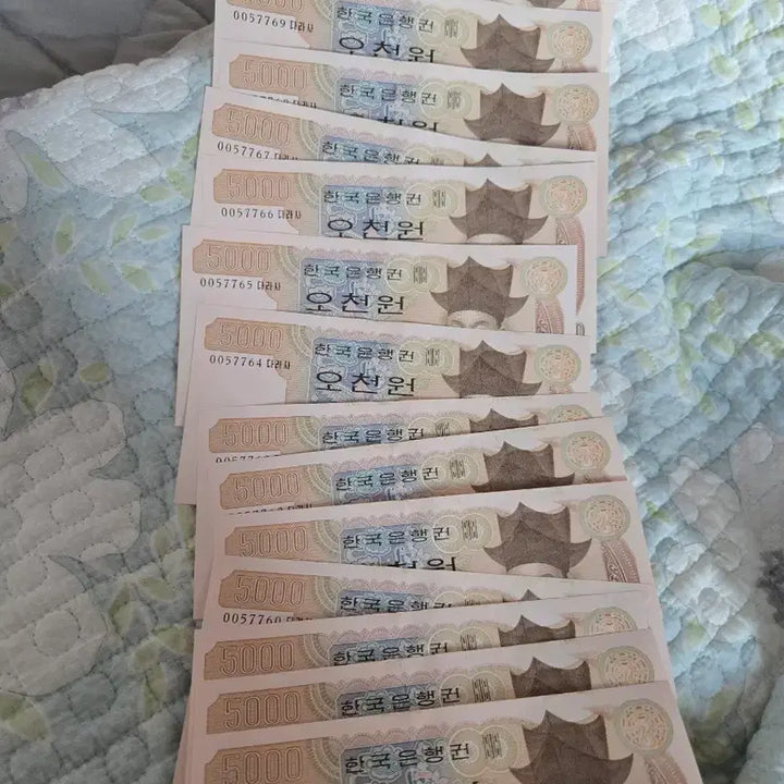[BUNJANG] Old 5,000 Won Banknotes (14 Pieces) / 5000원 오천원 구권14장