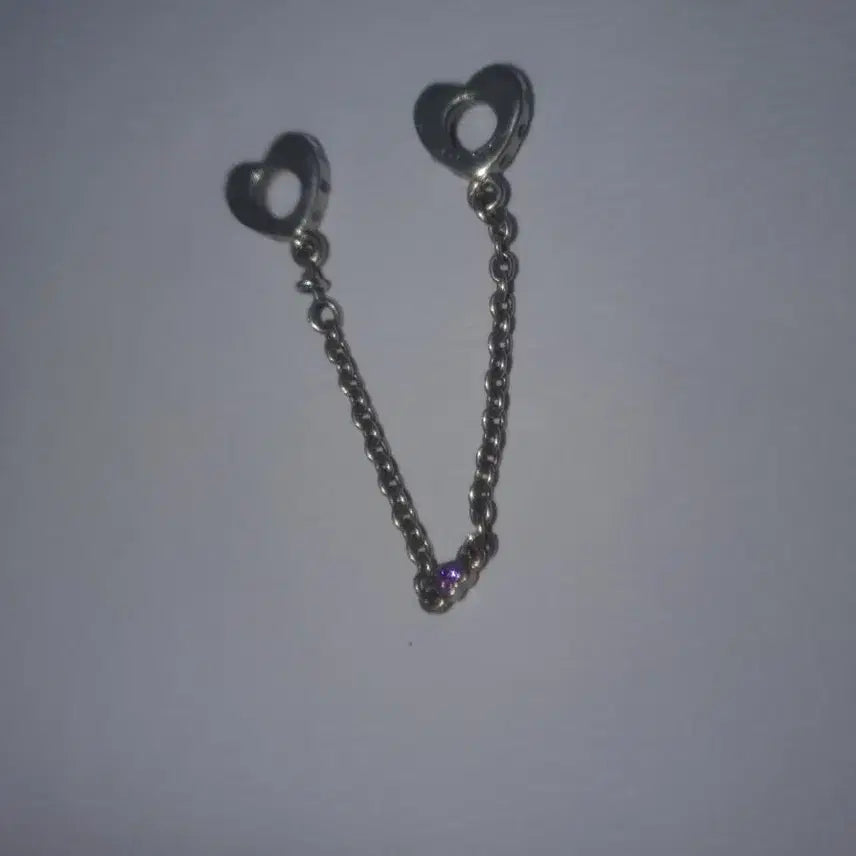[BUNJANG] Pandora Heart Charm Safety Chain Bracelet / 판도라 하트 참 세이프티 체인