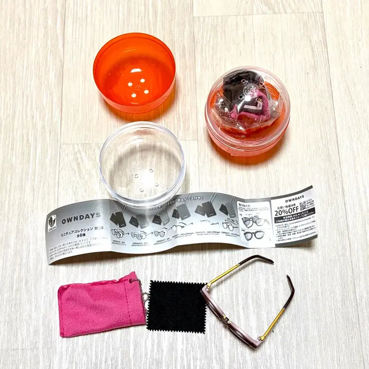 [BUNJANG] OWNDAYS Mini Gacha Glasses Pink Bundle Set / OWNDAYS 안경 미니 가챠 핑크 2개 일괄 판매