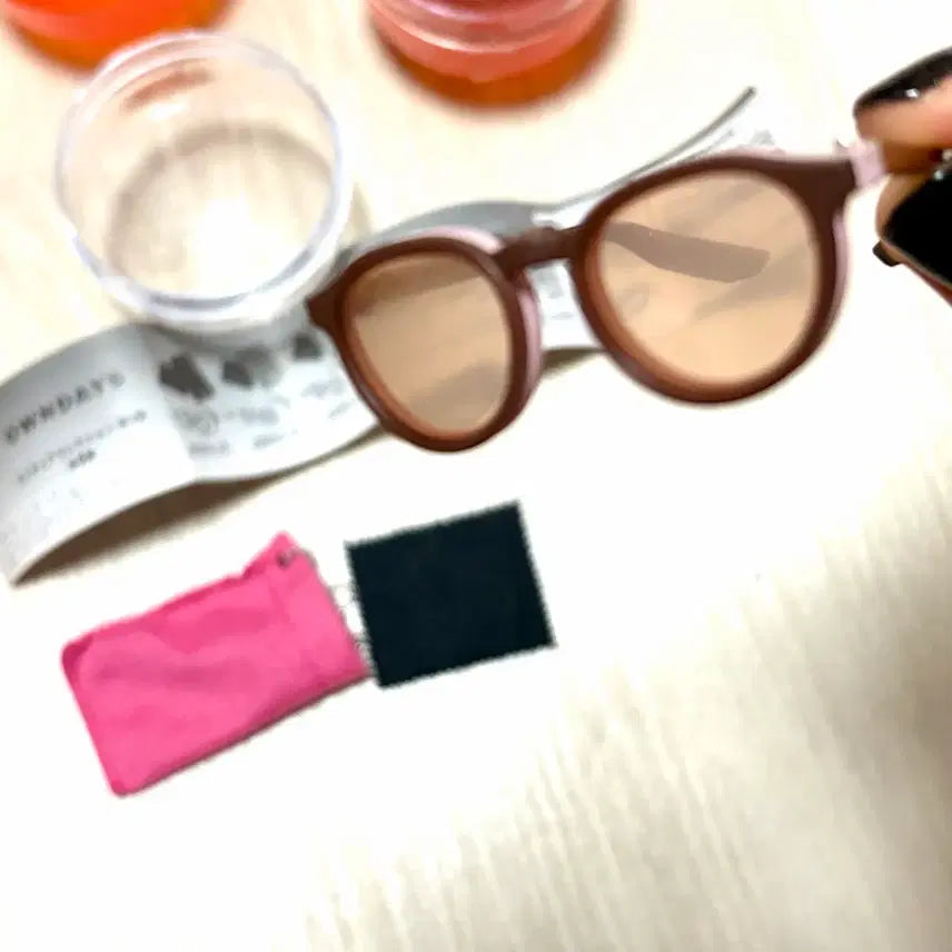 [BUNJANG] OWNDAYS Mini Gacha Glasses Pink Bundle Set / OWNDAYS 안경 미니 가챠 핑크 2개 일괄 판매