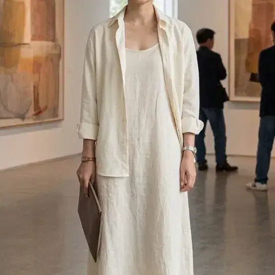 [BUNJANG] LEARVE Ivory Shirt M / LEARVE 아이보리 셔츠 M