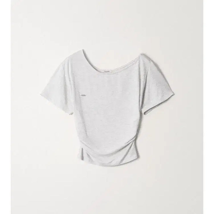 [BUNJANG] Abra Mo Ruchid Open Shoulder Top Short Sleeve T-Shirt / (새상품/가격 안 내려요)아비에무아 러치드 오픈 숄더 탑 반팔티