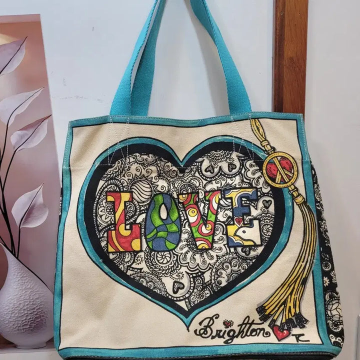 [BUNJANG] Brighton Limited Edition Tom Clancy Canvas Shopper Bag / 브라이튼 한정판 일러스트 캔버스 쇼퍼백