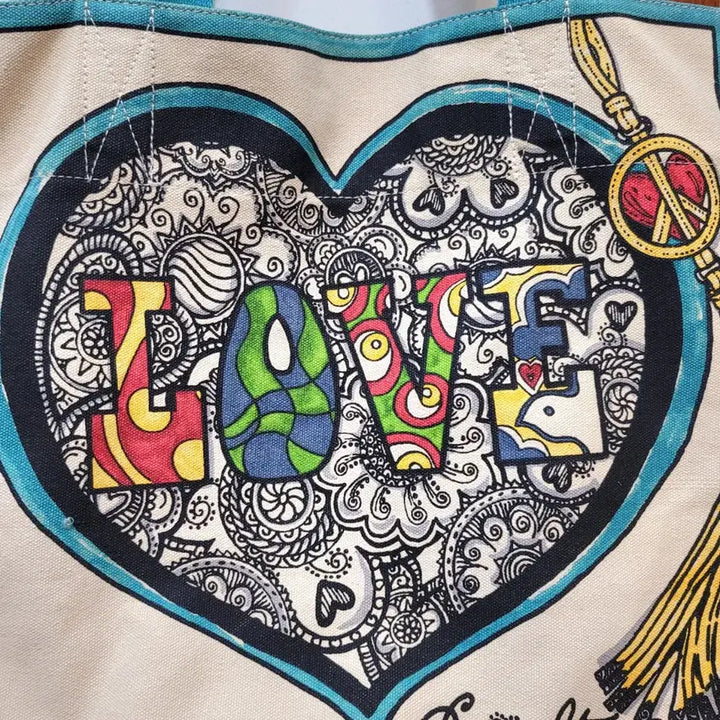 [BUNJANG] Brighton Limited Edition Tom Clancy Canvas Shopper Bag / 브라이튼 한정판 일러스트 캔버스 쇼퍼백