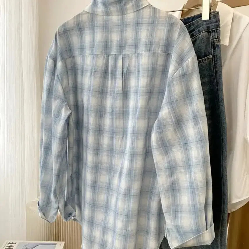 [SOLD OUT] 체크 남방 블루