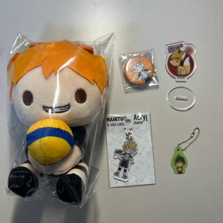 [BUNJANG] Haikyuu!! Merchandise Bundle (Stuffed Toy, Acrylic Keychain, Badges) / 하이큐 굿즈 일괄 판매