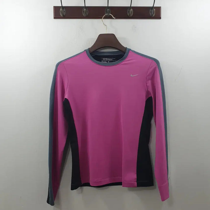 [SOLD OUT] M 나이키 여성 자주색 배색 기능성 골프 긴팔 티셔츠