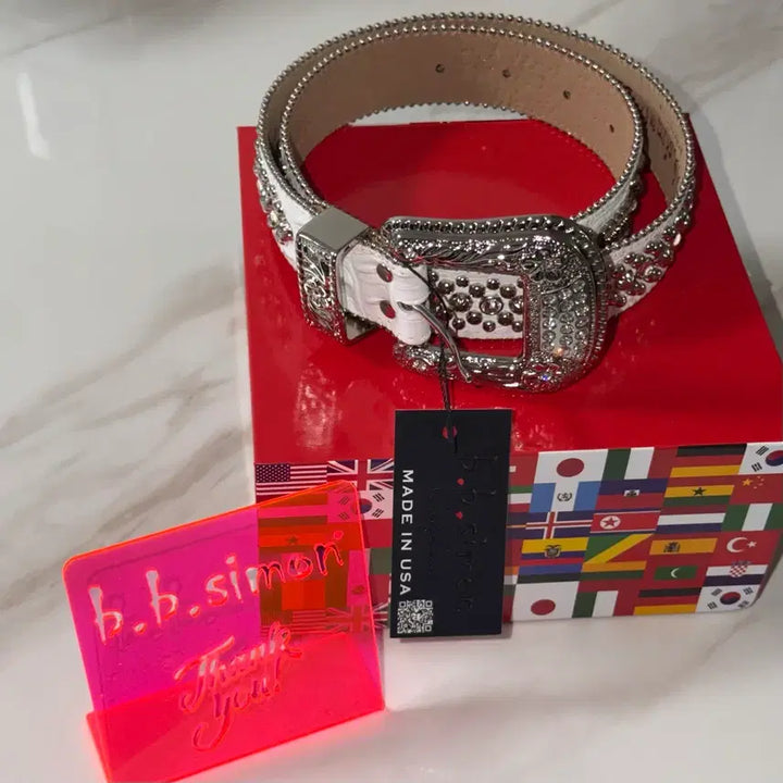 [BUNJANG] B.B. Simon Trojan Belt White 32 / (32) b.b.simon 비비사이몬 Trojan 벨트 화이트