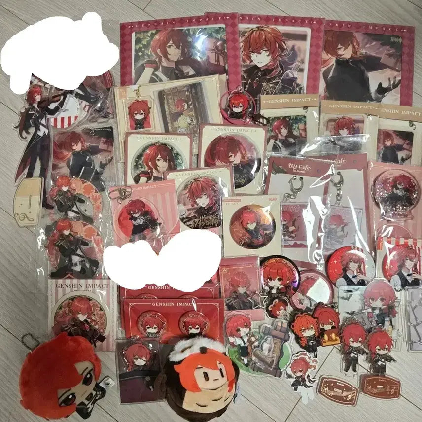 [BUNJANG] Genshin Impact Diluc Merchandise Bundle Set / 원신 다이루크 굿즈 일괄