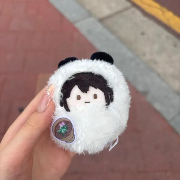 [BUNJANG] Gintama Katsura Kotaro Tapinui Panda Plush Keychain / 은혼 카츠라 코타로 타피누이 판다 인형 키링