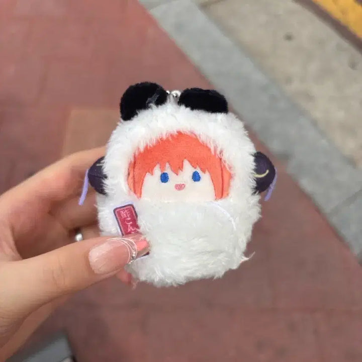 [BUNJANG] Gintama Kagura Tapinui Panda Plush Keychain / 은혼 카구라 타피누이 판다 인형 키링