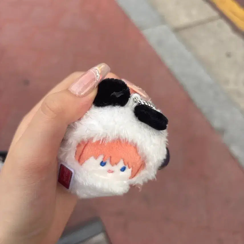 [BUNJANG] Gintama Kagura Tapinui Panda Plush Keychain / 은혼 카구라 타피누이 판다 인형 키링