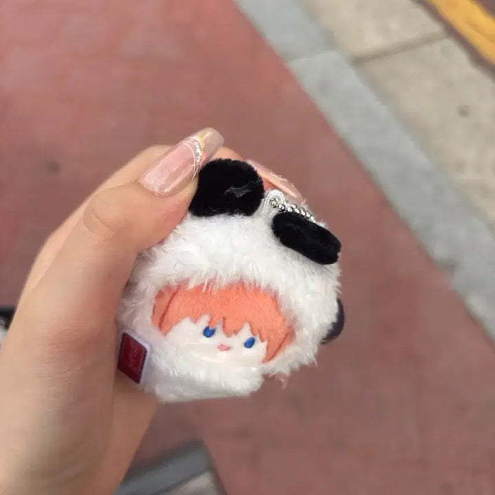 [BUNJANG] Gintama Kagura Tapinui Panda Plush Keychain / 은혼 카구라 타피누이 판다 인형 키링