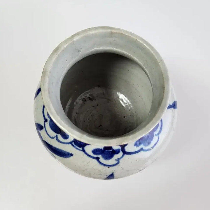 [BUNJANG] Joseon Dynasty Celadon Porcelain Citron Motif Vase / 고미술품 조선시대 후기에 제작된 청화백자 불수문호