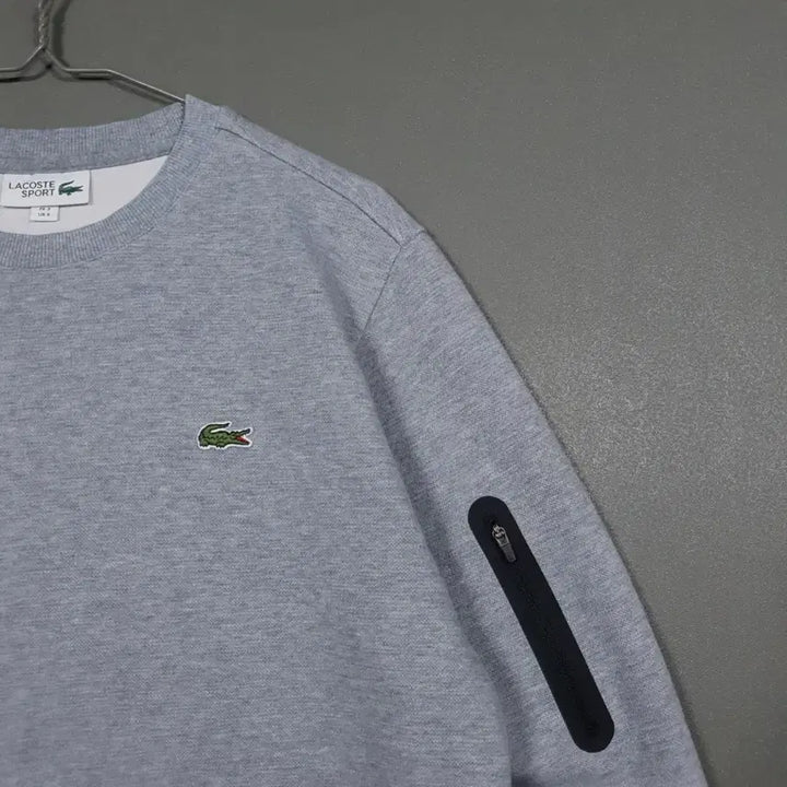 [BUNJANG] Lacoste Sport 21FW Zipper Detail Sweatshirt - Grey / 95) 라코스테 스포츠 신형 21FW 지퍼 포인트 맨투맨 스웻셔츠 그레이