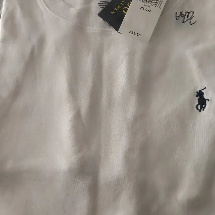 [SOLD OUT] 폴로 랄프로렌 흰색 반팔 pk 티셔츠 XL/TG
