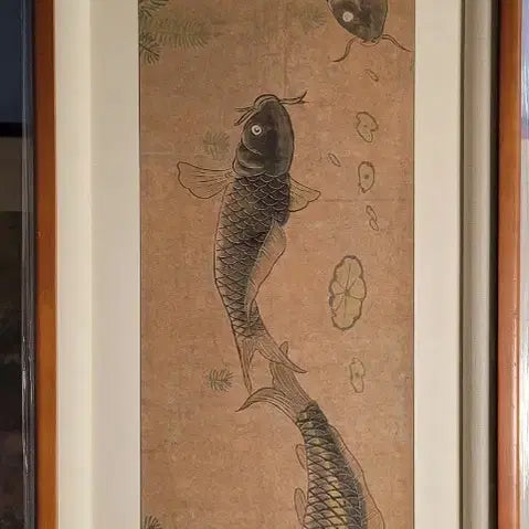 [BUNJANG] Joseon Dynasty Folk Painting "Three Carp" / 조선시대 민화 출어도 150년