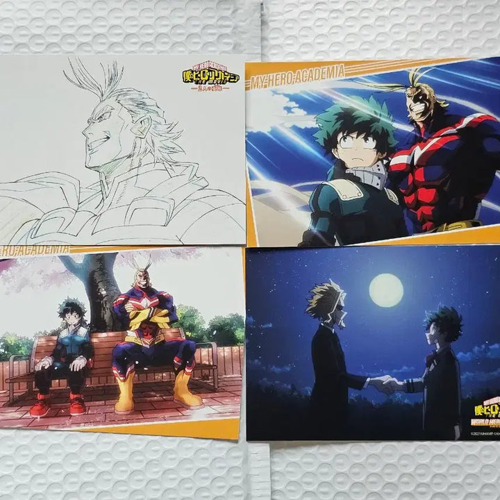 [BUNJANG] All Might &amp; Midoriya 4 Postcard Set - My Hero Academia / 올마이트 미도리야 엽서 4종 세트 히로아카 나히아