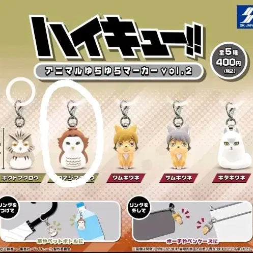 [BUNJANG] Haikyuu!! Animal Wobbly Charm Akashi / 하이큐 애니멀 유라유라 메지루시 아카아시