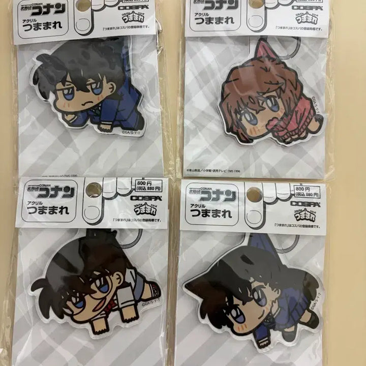 [BUNJANG] Detective Conan Shinichi &amp; Haibara Tsumamare Acrylic Keyring Holder / 명탐정 코난 츠마마레 아크릴 키링 키홀더 신이치 하이바라