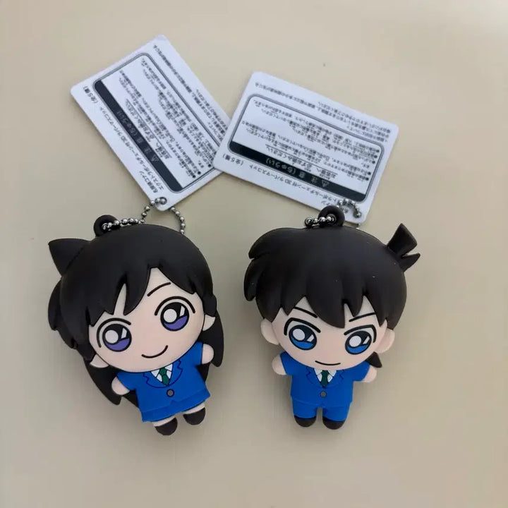 [BUNJANG] Detective Conan Shinichi Ran Shinran 3D Figure Rubber Keychain Set / 명탐정 코난 신이치 란 신란 3D 피규어 러버 키링