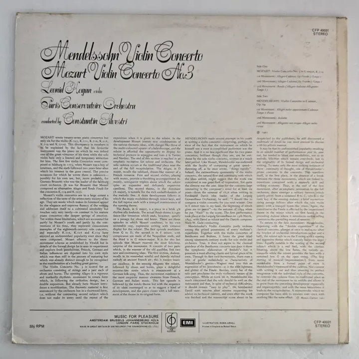 [BUNJANG] Leonid Kogan Mendelssohn &amp; Mozart Violin Concertos LP (EMI &