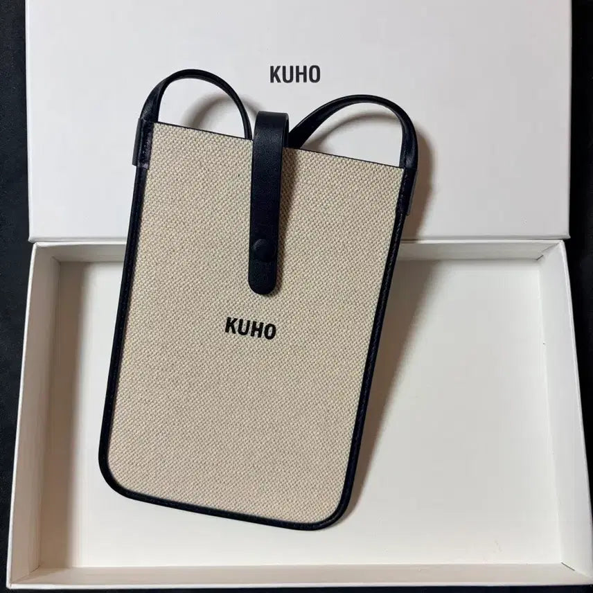 [BUNJANG] KUHO Canvas Crossbody Bag with Card Holder / 구호 KUHO 캔버스 크로스백 카드지갑,여권도 ok