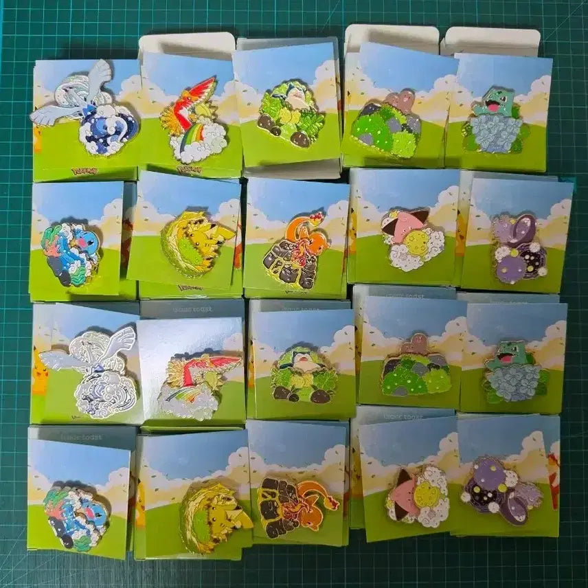 [BUNJANG] Isaac Toast Pokemon Badge 10-Piece Set / 이삭토스트 포켓몬 뱃지 10종 세트
