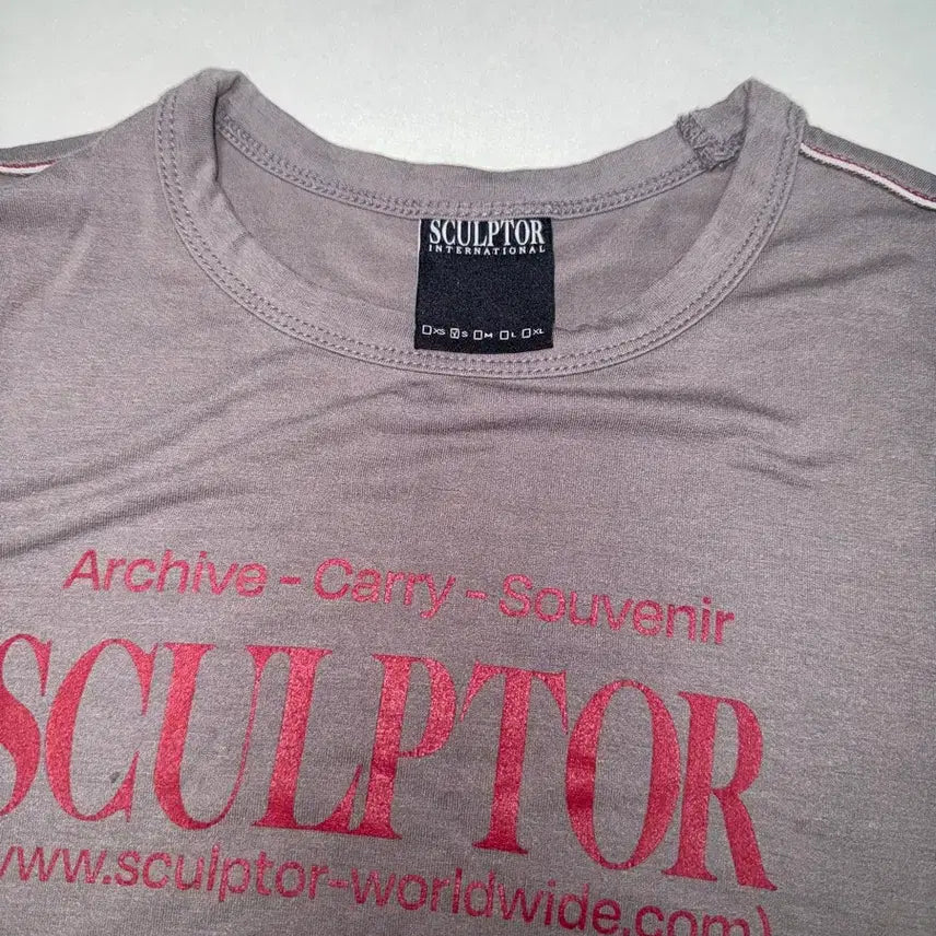 [BUNJANG] Sculptor Long Sleeve T-Shirt Grey / [스컬프터] SCULPTOR 긴팔 티셔츠 그레이