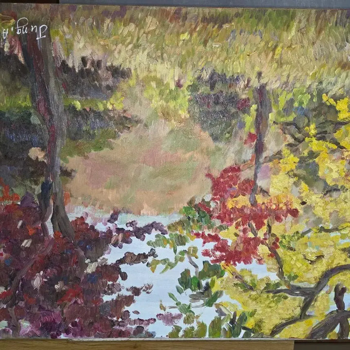 [BUNJANG] Lee Jungah Artist Autumn Landscape Oil Painting (Size 20 Large) / 이정아 작가 가을 풍경화 유화 원화 (20호 대형)