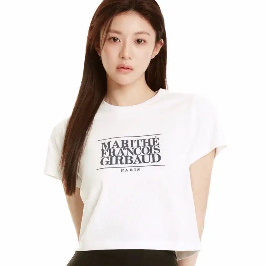 [BUNJANG] Marithe Francois Girbaud Cropped T-Shirt White S / 정품 마리떼 프랑소와 저버 크롭 반팔티 화이트S 새상품