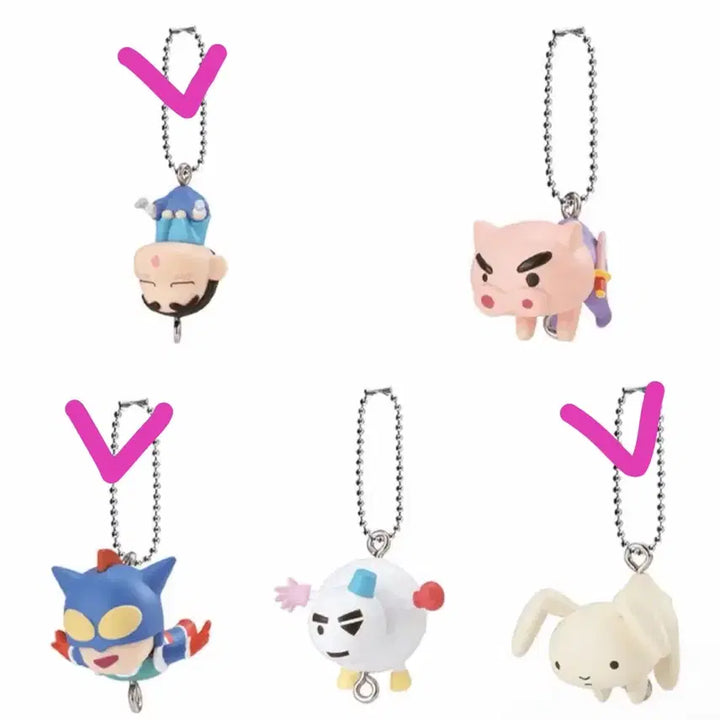 [BUNJANG] Crayon Shin-chan Dangling Connect Mascot Gacha (Sealed) / (미개봉) 짱구는 못말려 대롱대롱 연결 마스코트 가챠