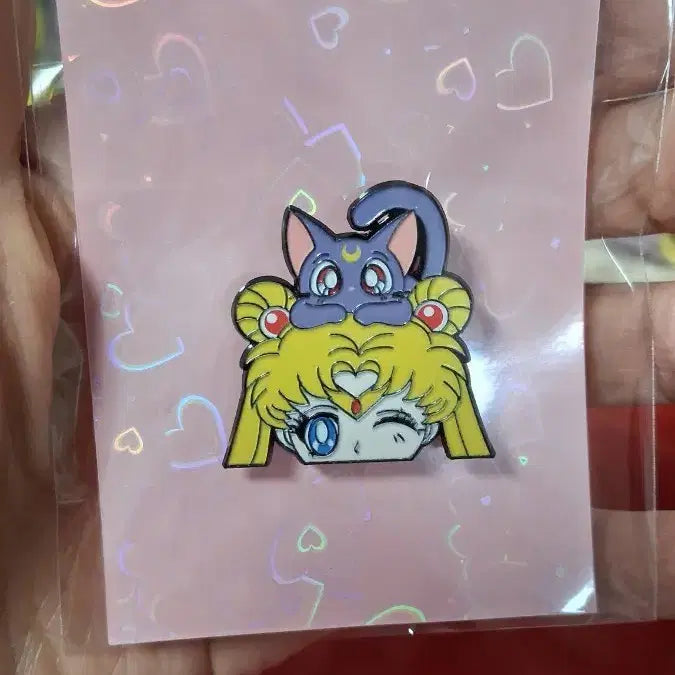 [BUNJANG] Sailor Moon Luna Cat Badge / 세일러문 루나 고양이 뱃지