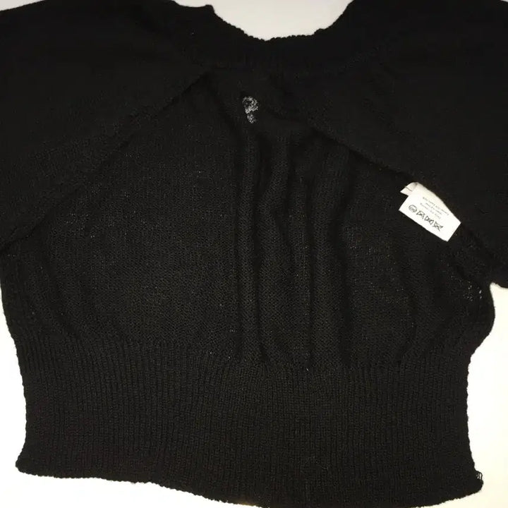 [BUNJANG] Yuse Asymmetrical Bolero Knit Black / [유즈] yuse 언발란스 볼레로 니트 블랙 (여름용)