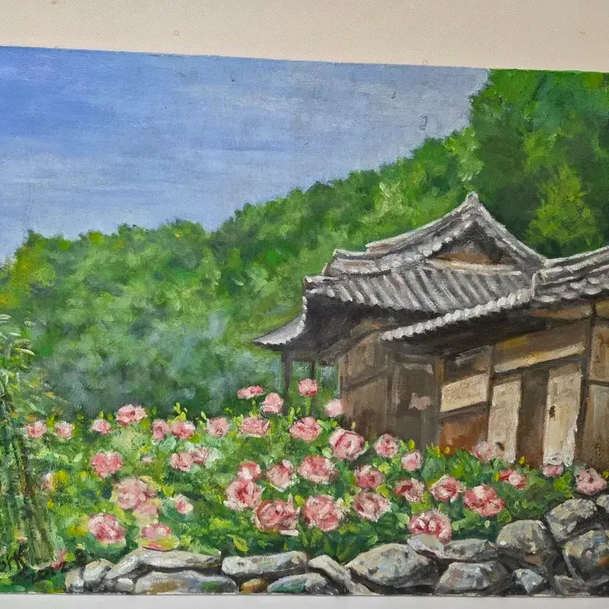 [BUNJANG] Oil Painting of Traditional Korean House / 전통가옥 유화 그림