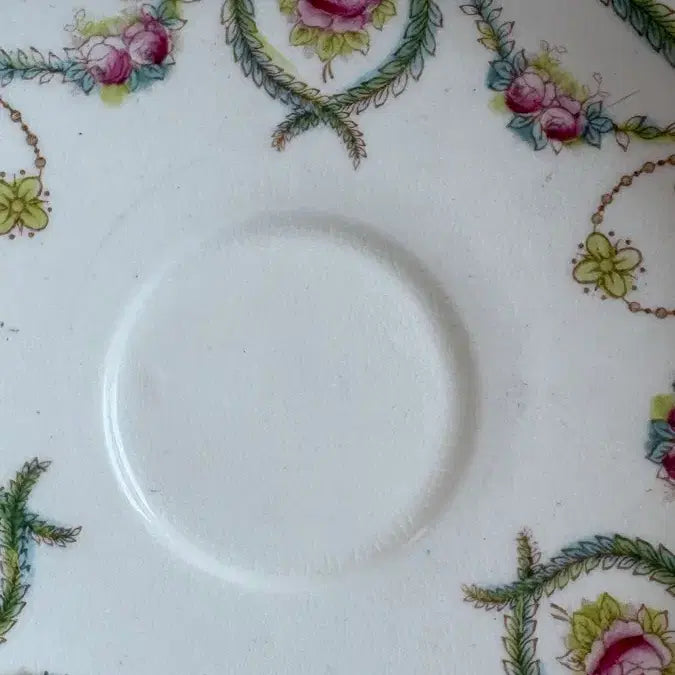 [BUNJANG] 1892 R&amp;D Balmoral Teacup, Saucer, and Plate Trio - Antique English China / 1892년 영국 앤틱 R&amp;D사의 발모랄 차이나 듀오&amp;소서