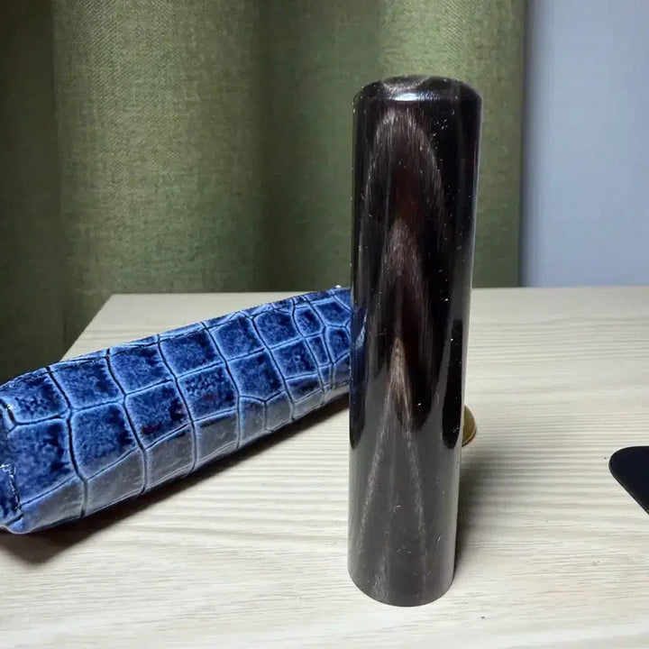 [BUNJANG] Natural Black Water Buffalo Horn Seal - 6 Pun / 천연 흑수우 도장 -6푼
