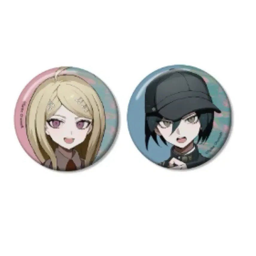 [BUNJANG] Danganronpa V3 Akamatsu Kaede Saihara Shuichi Trading Can Badge Set / 뉴단간론파 V3 아카마츠 카에데 사이하라 슈이치 사쿠샤2 트레이딩 캔뱃지