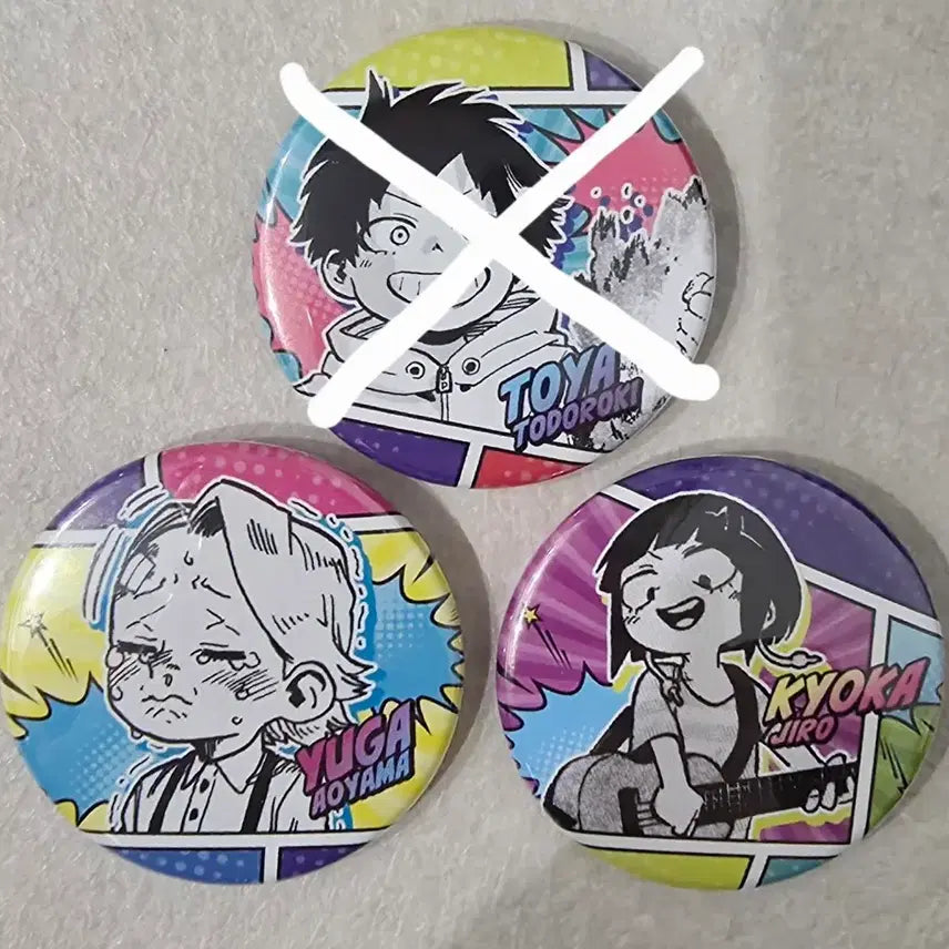 [BUNJANG] My Hero Academia Chibi Can Badge Yuuga Aoyama Bundle Set / 나의 히어로 아카데미아 치비 캔뱃지 아오야마 지로 일괄