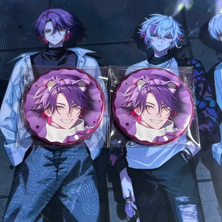 [BUNJANG] NIJISANJI Watarai Hibari Pajama Can Badge / 니지산지 와타라이 히바리 파자마 캔뱃지