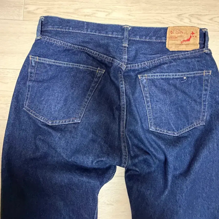 [BUNJANG] OrSlow 105 One Wash Selvedge Denim Jeans / 오어슬로우 105 원워시 셀비지 데님 청바지 3(L)