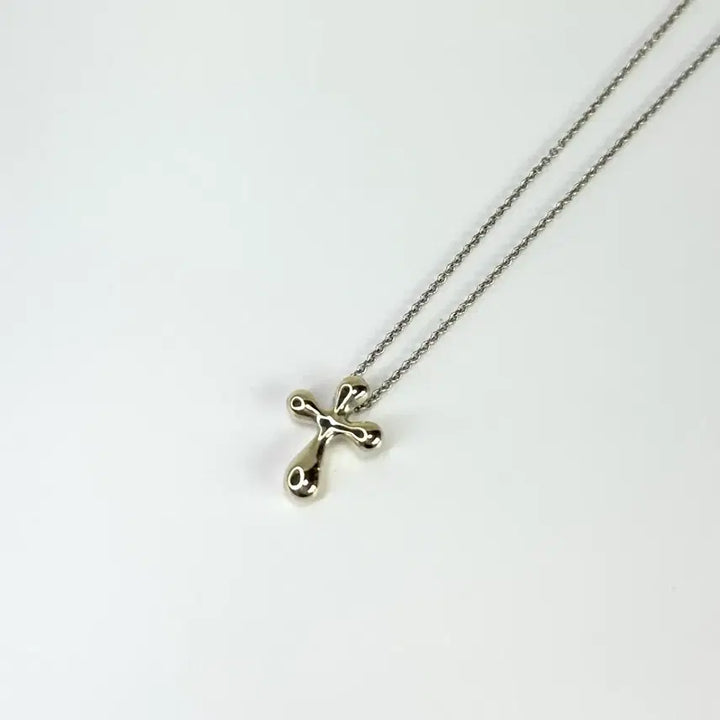 [SOLD OUT] [새상품급] 티파니앤코 엘사퍼레티 크로스 펜던트 실버 목걸이