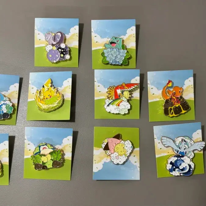 [BUNJANG] Pokemon Isaac Badge 10-Piece Full Set / 포켓몬 이삭 뱃지 10종 풀세트 팝니다~
