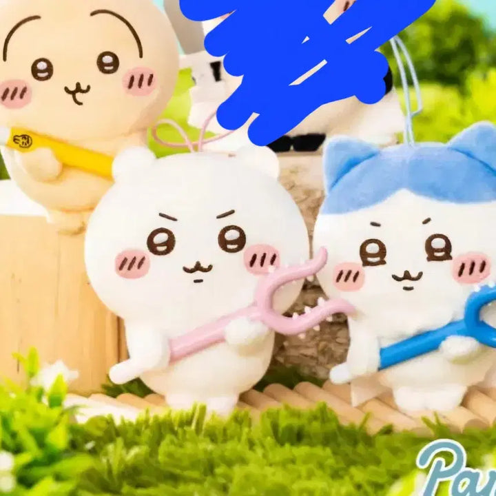 [BUNJANG] Chiikawa Parade Monster Mascot Set + Bamboo Chi Bamboo Cat Hachware / 치이카와 퍼레이드 토벌 마스코트 3종 세트+죽순치이 햄냥토 하치와레 토벌