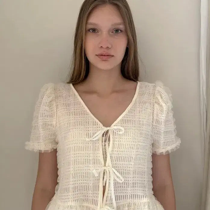 [BUNJANG] Soft Seoul Vanilla Cream Blouse / 소프트서울 바닐라 크림 블라우스
