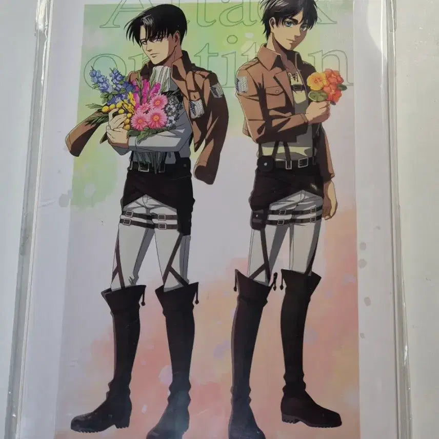[BUNJANG] Attack on Titan Eren Levi Acrylic Panel (Sealed) / (미개봉)진격의 거인 에렌 리바이 현재 아크릴패널