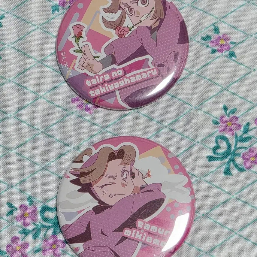 [BUNJANG] Nintama Rantaro Takiyashamaru &amp; Mikie-emon Can Badge Set / [0.3] 타키야샤마루, 미키에몬 / 닌타마 캔배지