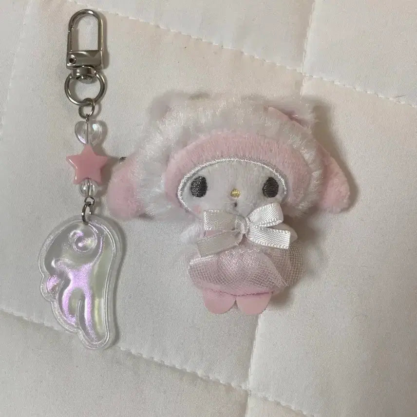 [BUNJANG] My Melody Angel Wing Hologram Keychain Bundle / 마이멜로디 삔, 천사 날개 홀로그램 키링 일괄